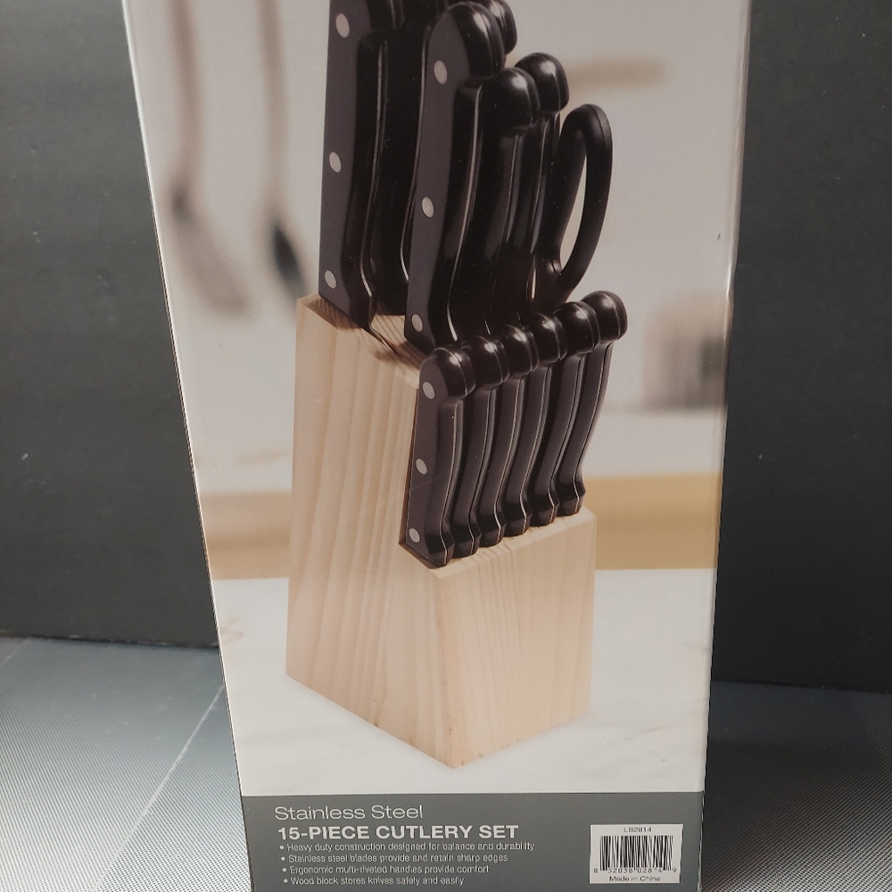 Lexihome 15pc cutlery with block nib